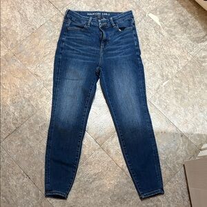 American Eagle Dark Blue Denim Shorts